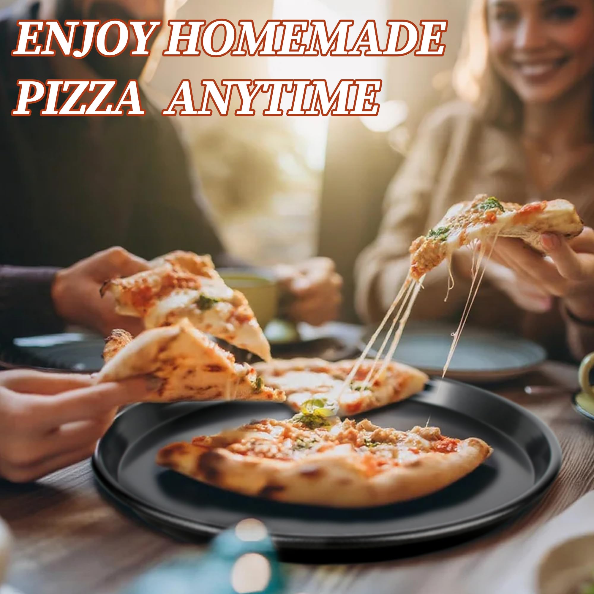 Dinlon pizza pan para uso doméstico o comercial ligero, versátil.