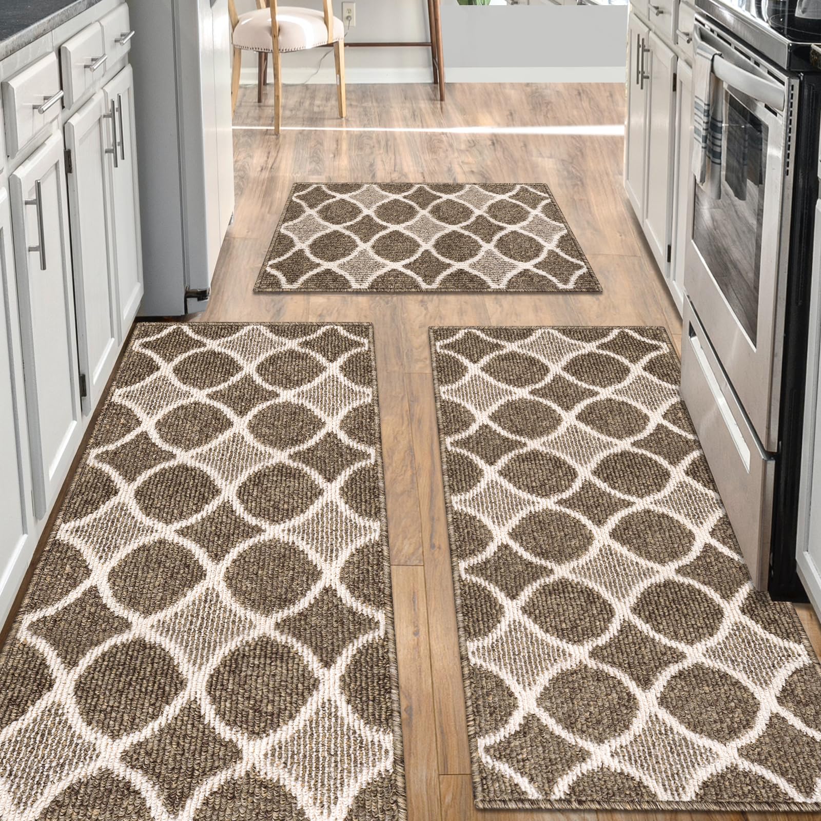 DINSUMRUG alfombras cocina set 3 piezas frente, ideal para islas y frentes.
