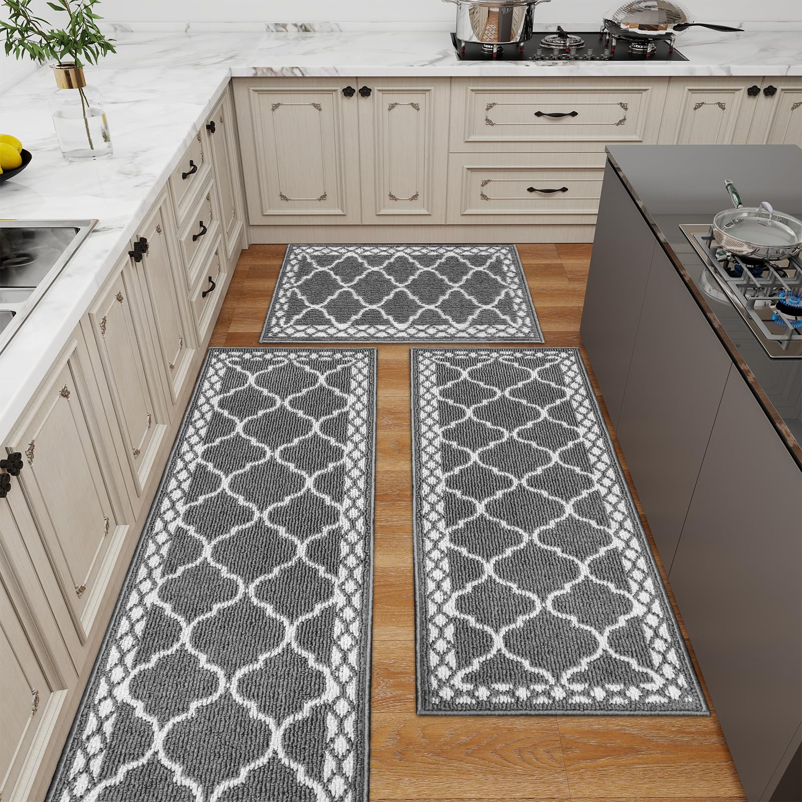 DINSUMRUG tapete lavable cocina 20x48 mantiene aspecto limpio y durable