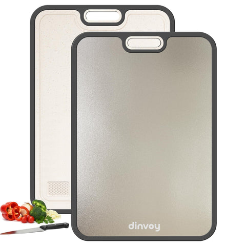 Dinvoy tabla cortar titanio GR1, doble cara, vista frontal.