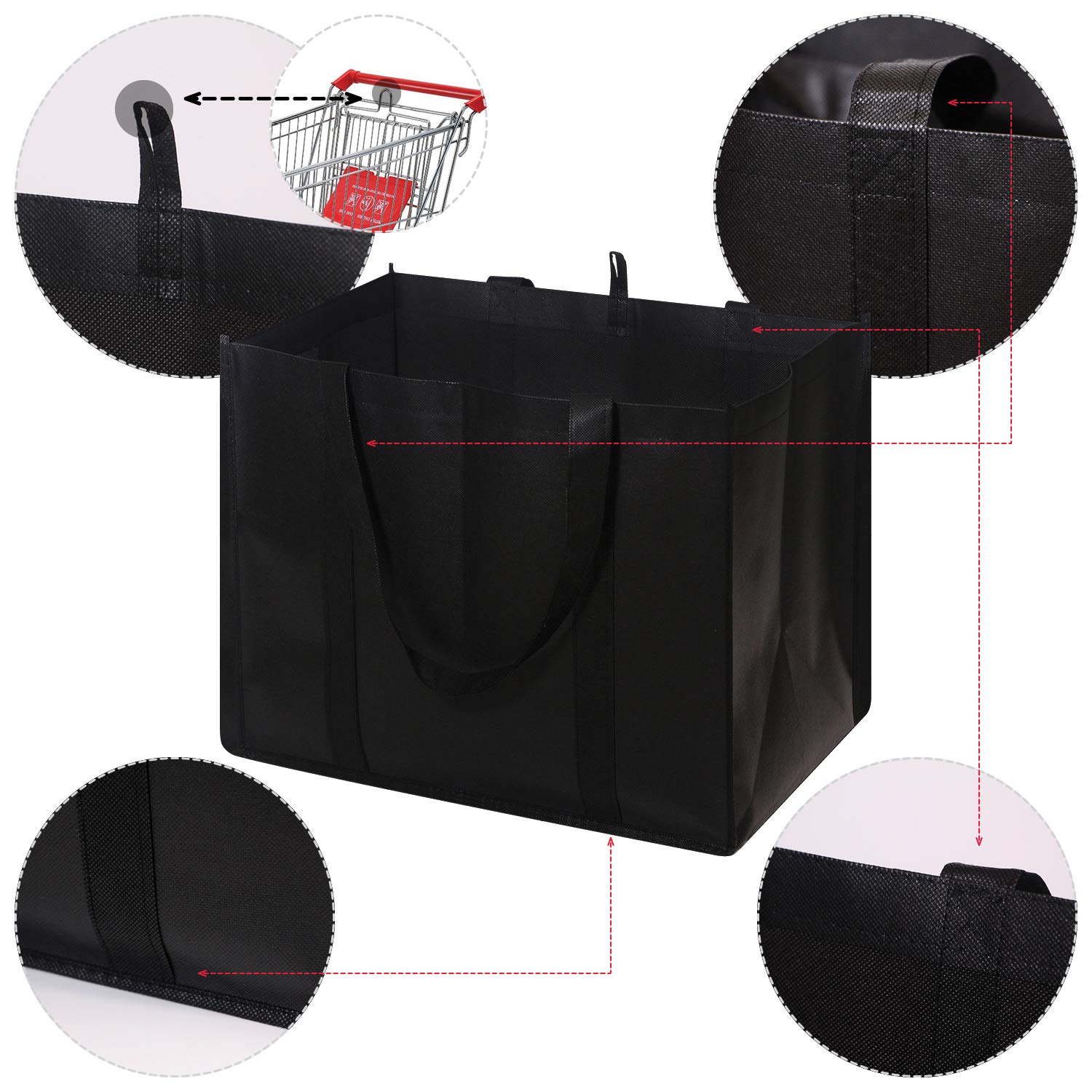 DIOMMELL bolsas plegables y lavables, fácil almacenamiento