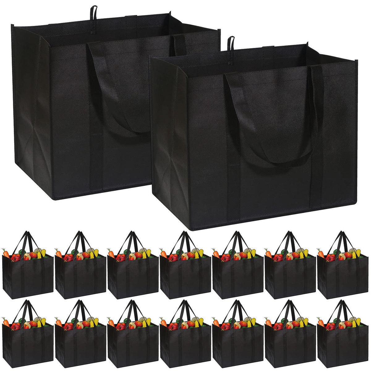 DIOMMELL conjunto de 16 bolsas de compra grandes, ideales para compras familiares y viaje