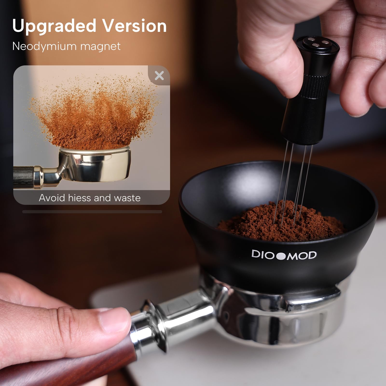Dioomod dosificador 58mm dispensación precisa: reduce desorden y desperdicio.