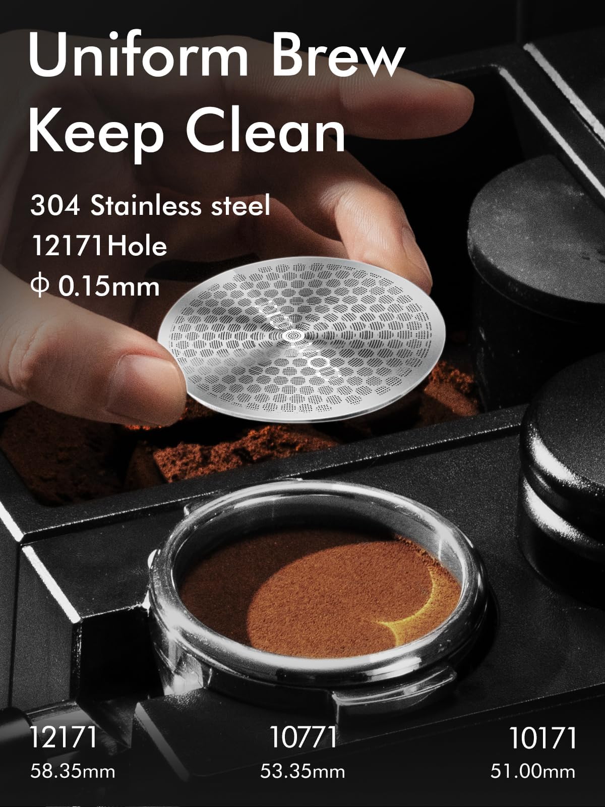 Dioomod filtro-espresso-150um-ultra-fin promueve flujo de agua uniforme