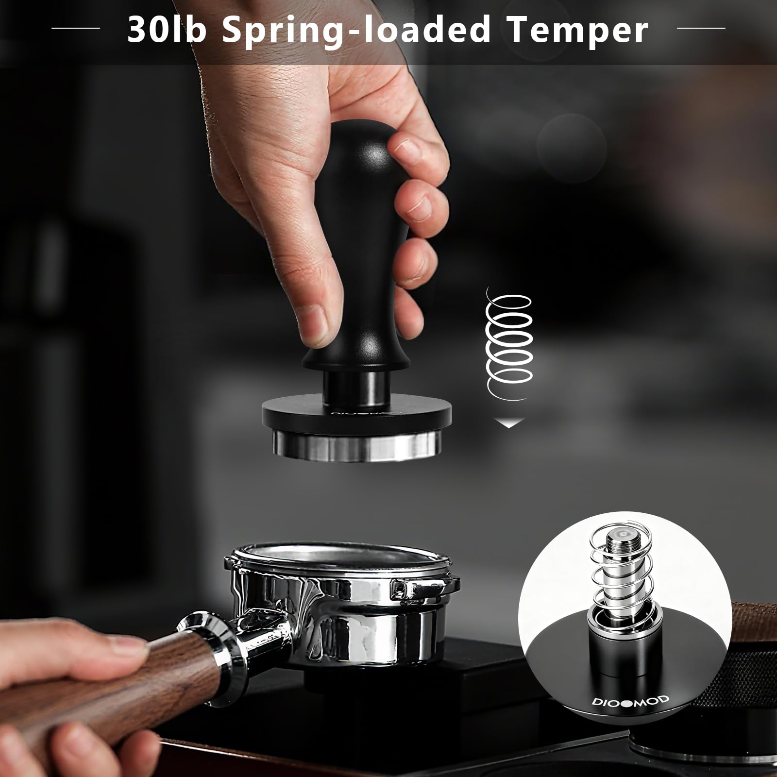 Dioomod tamper con mango ergonómico para un agarre cómodo