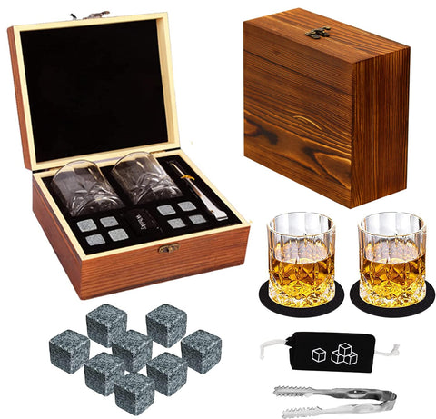 DIOXADOP Piedras para whisky: enfrian sin diluir el sabor, en caja regalo.