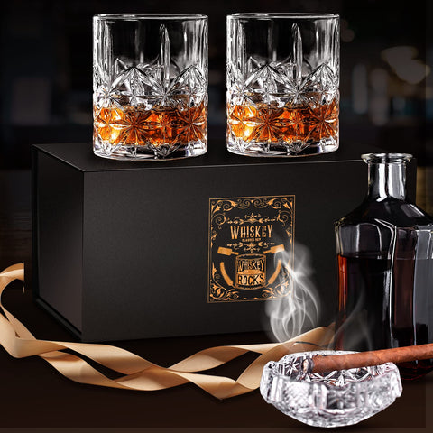 Regalo de cristal para coctelería DIOXADOP con posavasos