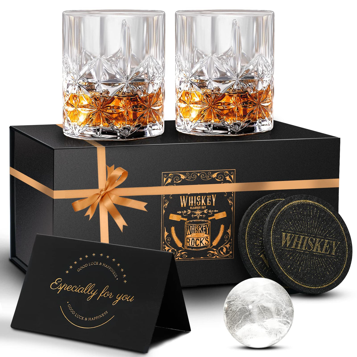 Vasos whisky 11oz DIOXADOP conjunto 2 para degustación elegante en casa