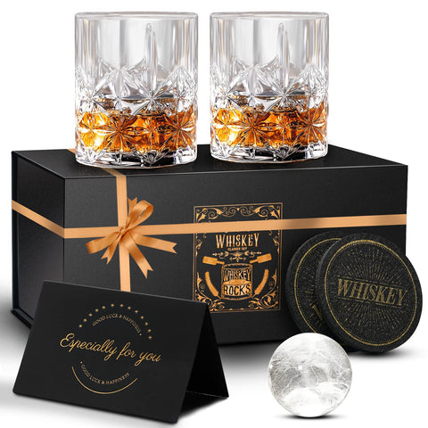 Vasos whisky 11oz DIOXADOP conjunto 2 para degustación elegante en casa