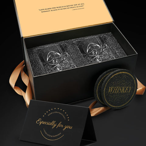 Vasos whisky 11oz para disfrutar en casa con presentación elegante