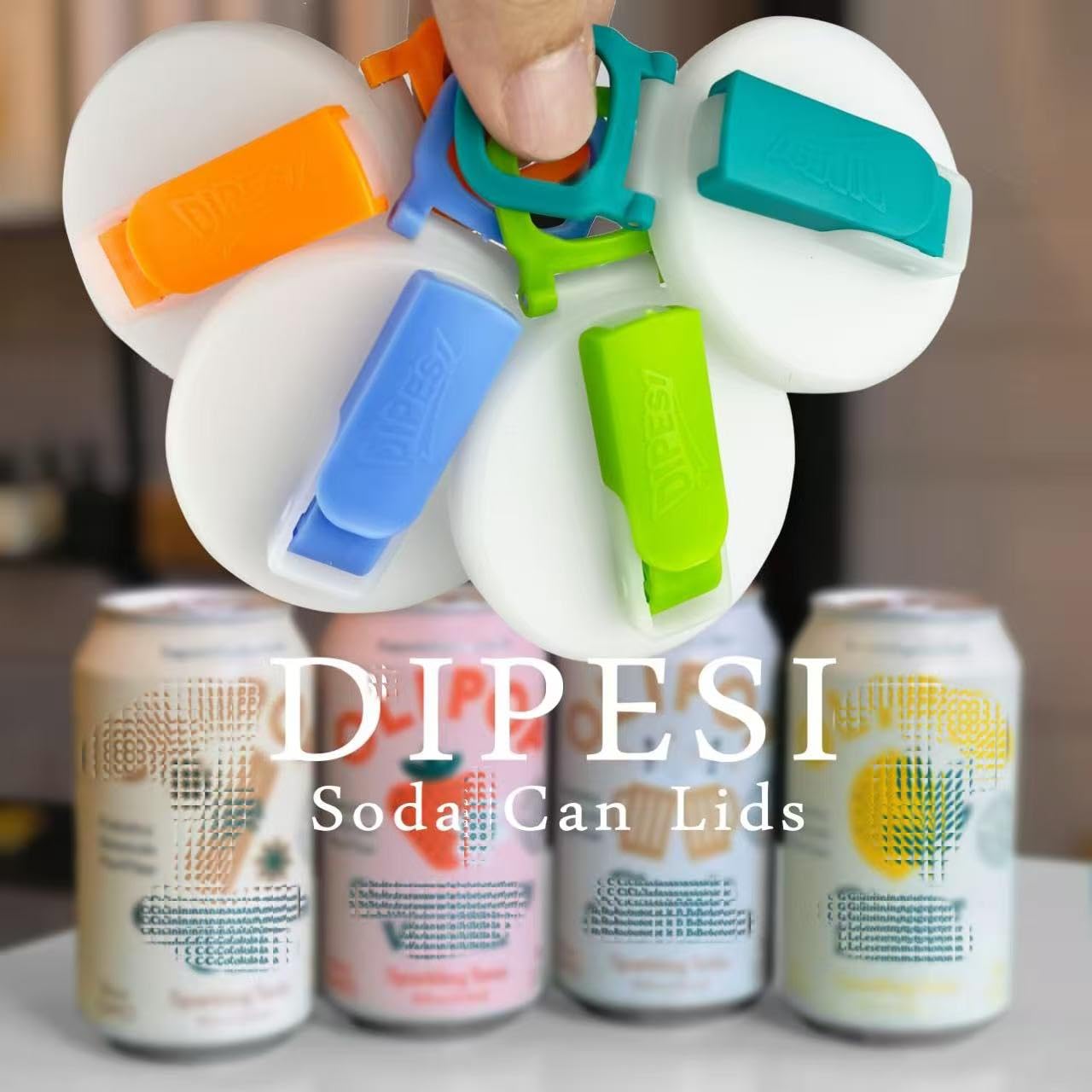 Tapas DIPESI para lata, resistente y apta para lavavajillas.