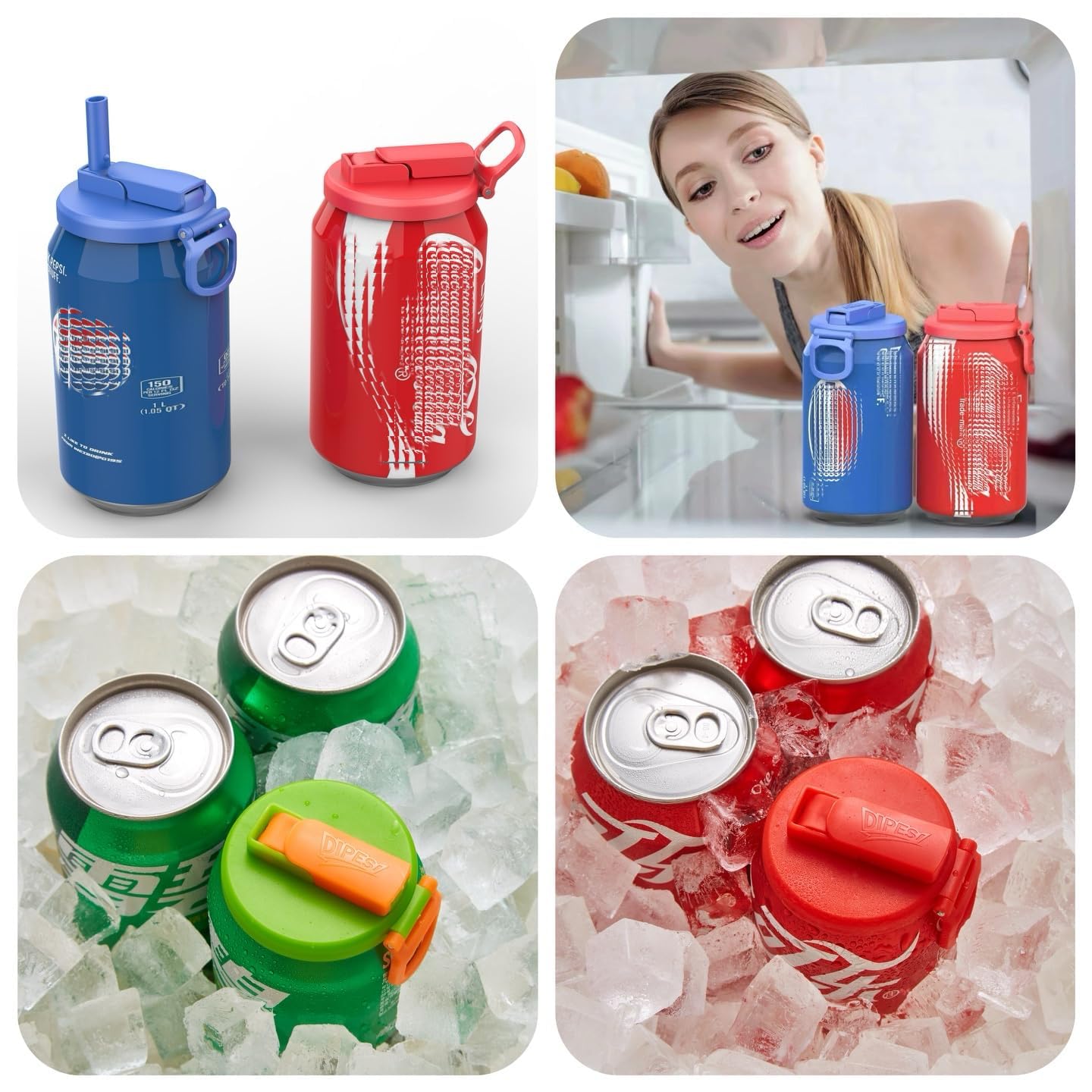 Solución portátil DIPESI para latas, ideal para viajes y picnics.