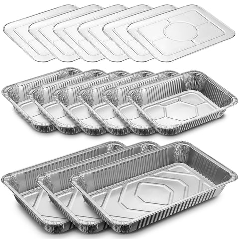 Diplastible bandejas de aluminio para porciones en evento
