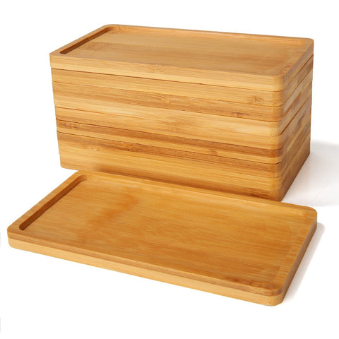 DIRBUY bandeja mini de bambú para tocador, superficie lisa y decorativa.