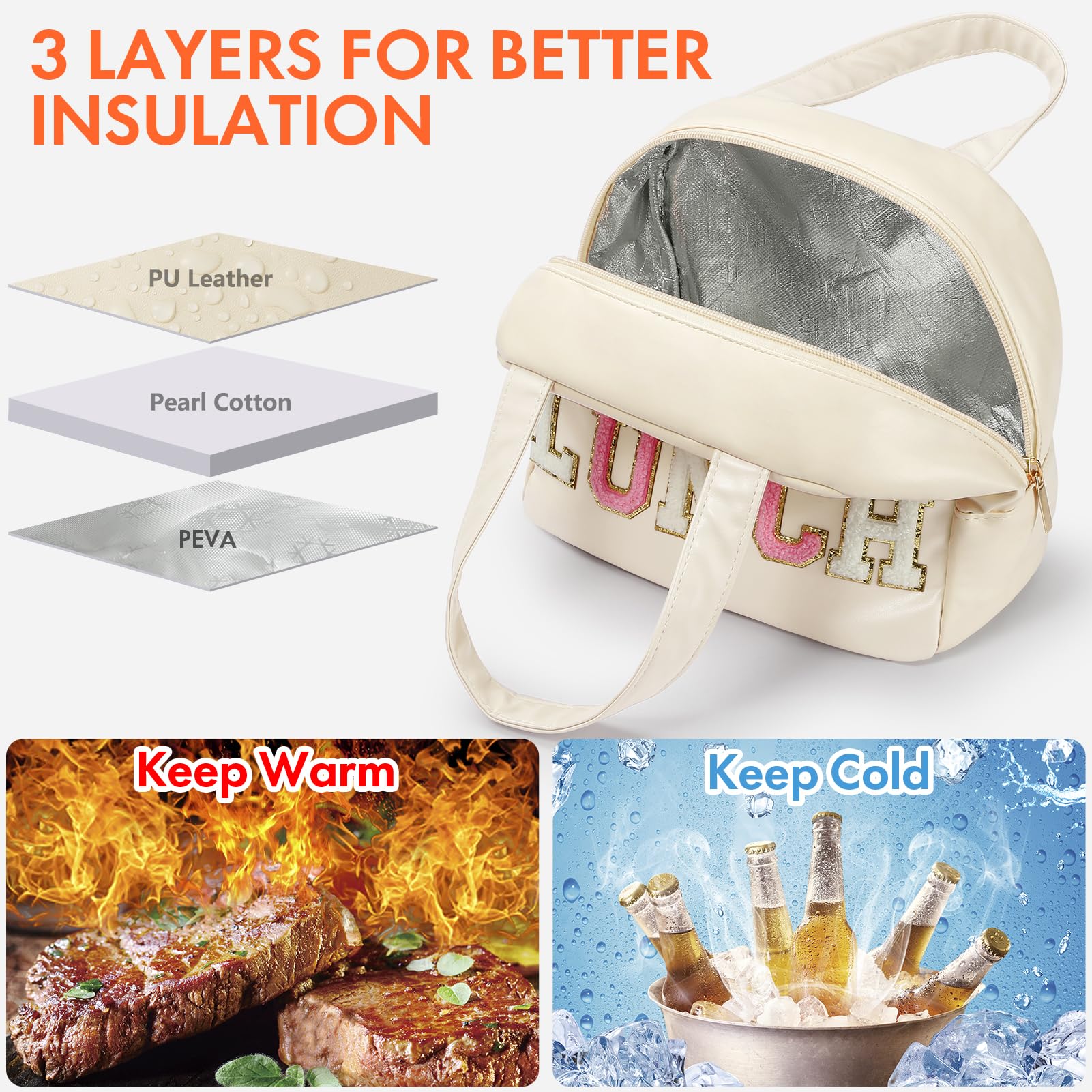 DIRGEE bolsa de almuerzo capacidad 9,4 L para comidas completas