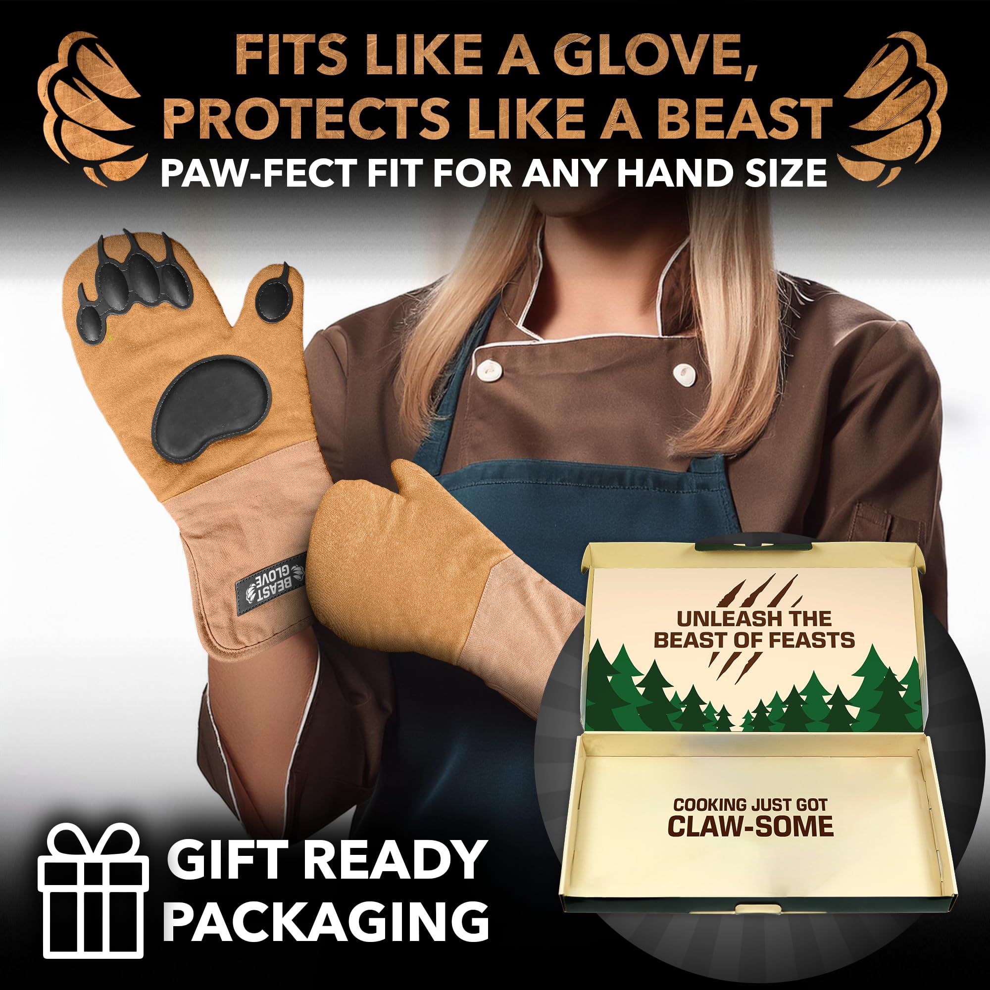 Disc Living Bear Paw mitt durabilidad para uso diario en cocina.