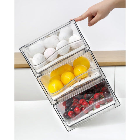 Diskary organizador nevera con ventilación ajustable para conservar los alimentos.