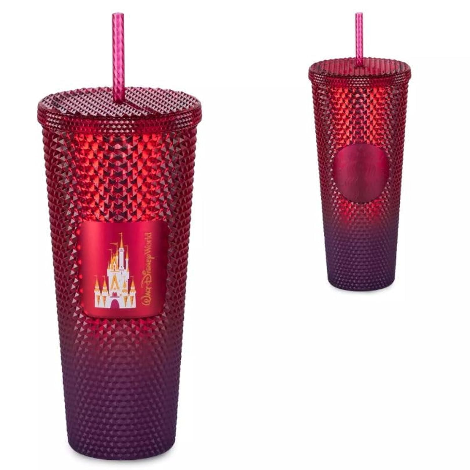 Vaso Starbuck SB con ombre rosado-rojo-purpura de 24 oz para bebidas en cualquier lugar