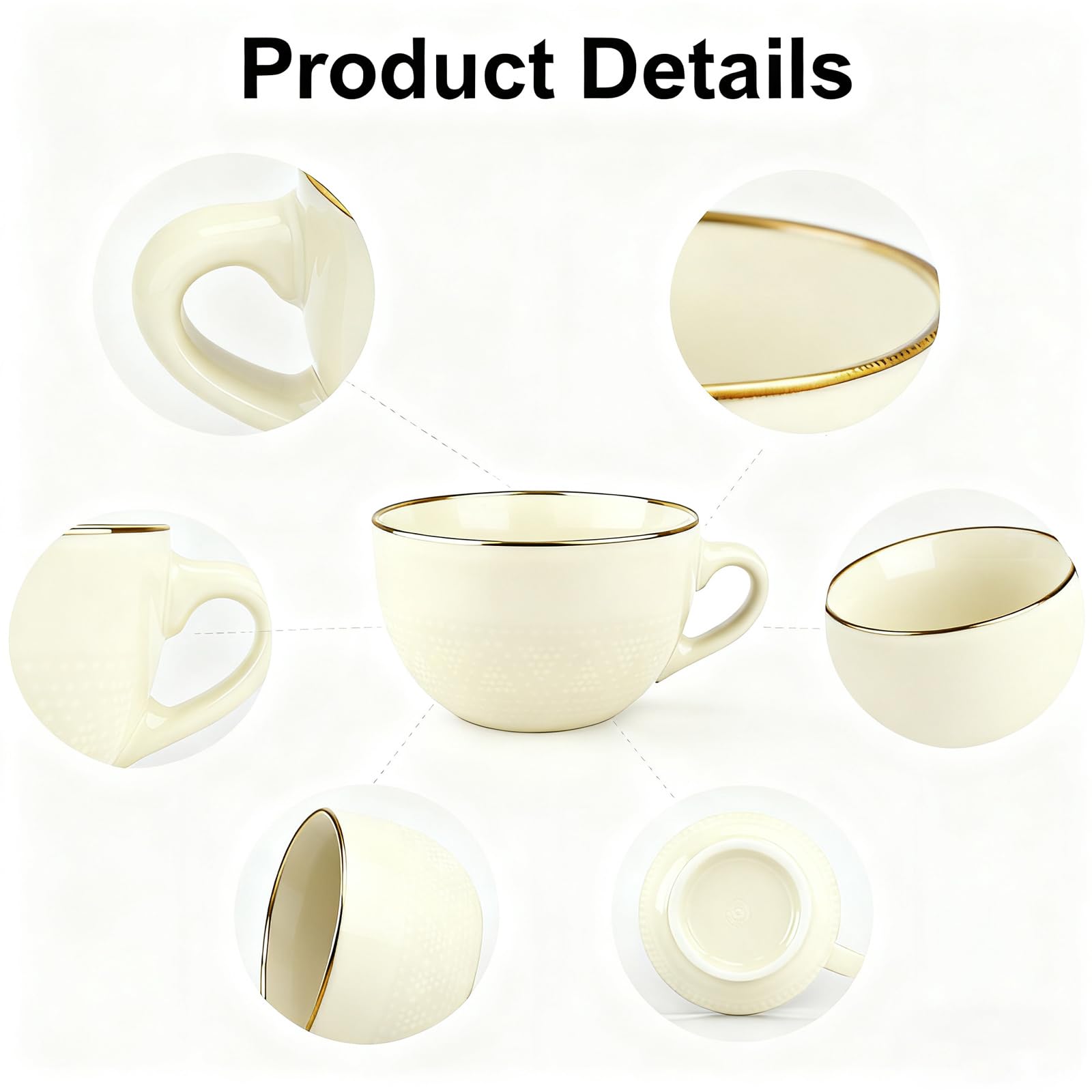 Disoza taza cerámica con asas ergonómicas para mayor comodidad.