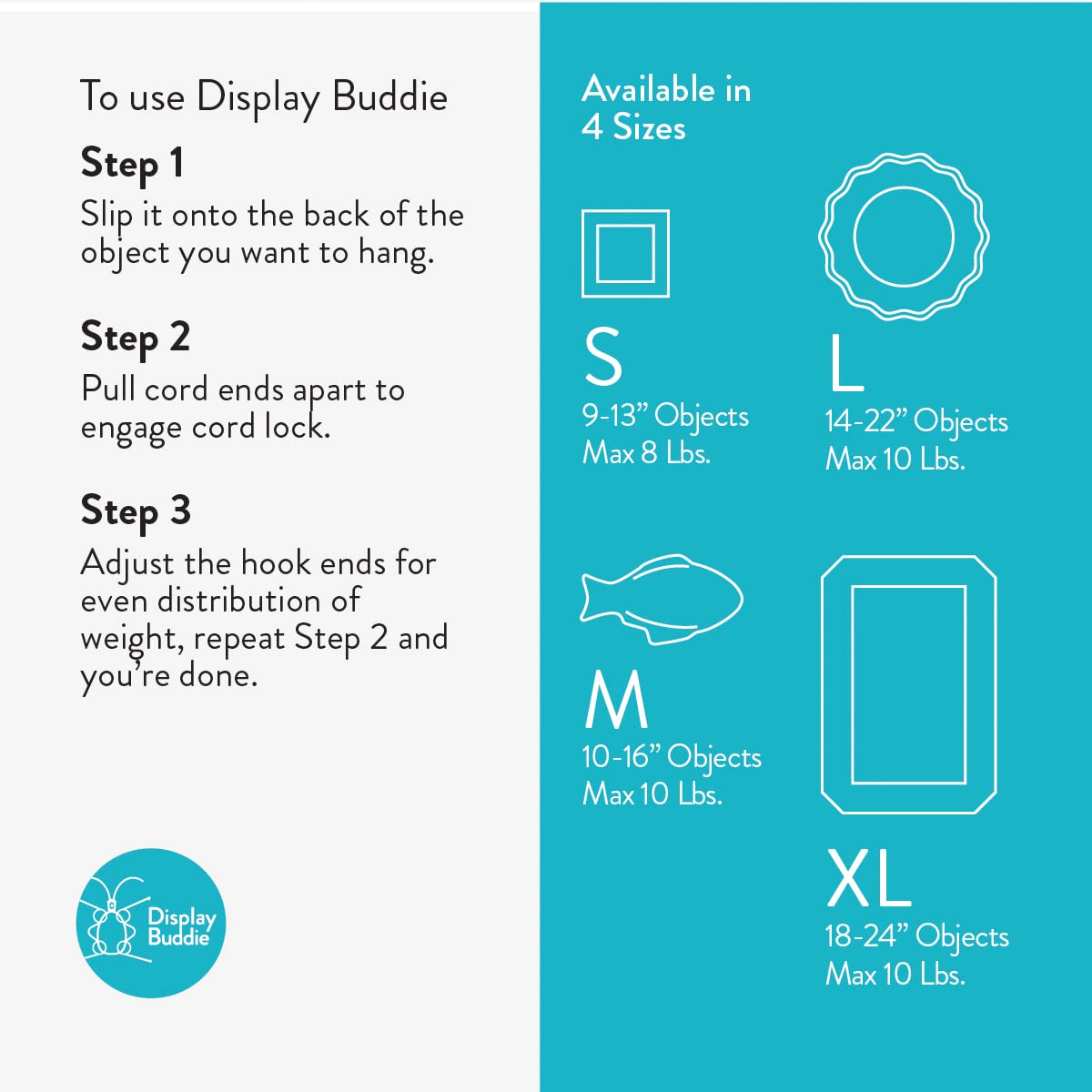 Display Buddie: bloqueo de cordón para mantener la forma del soporte