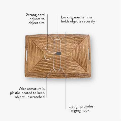 Display Buddie: cuerda marina y seguro de cordón mantienen la forma, ideal para montajes en exteriores.