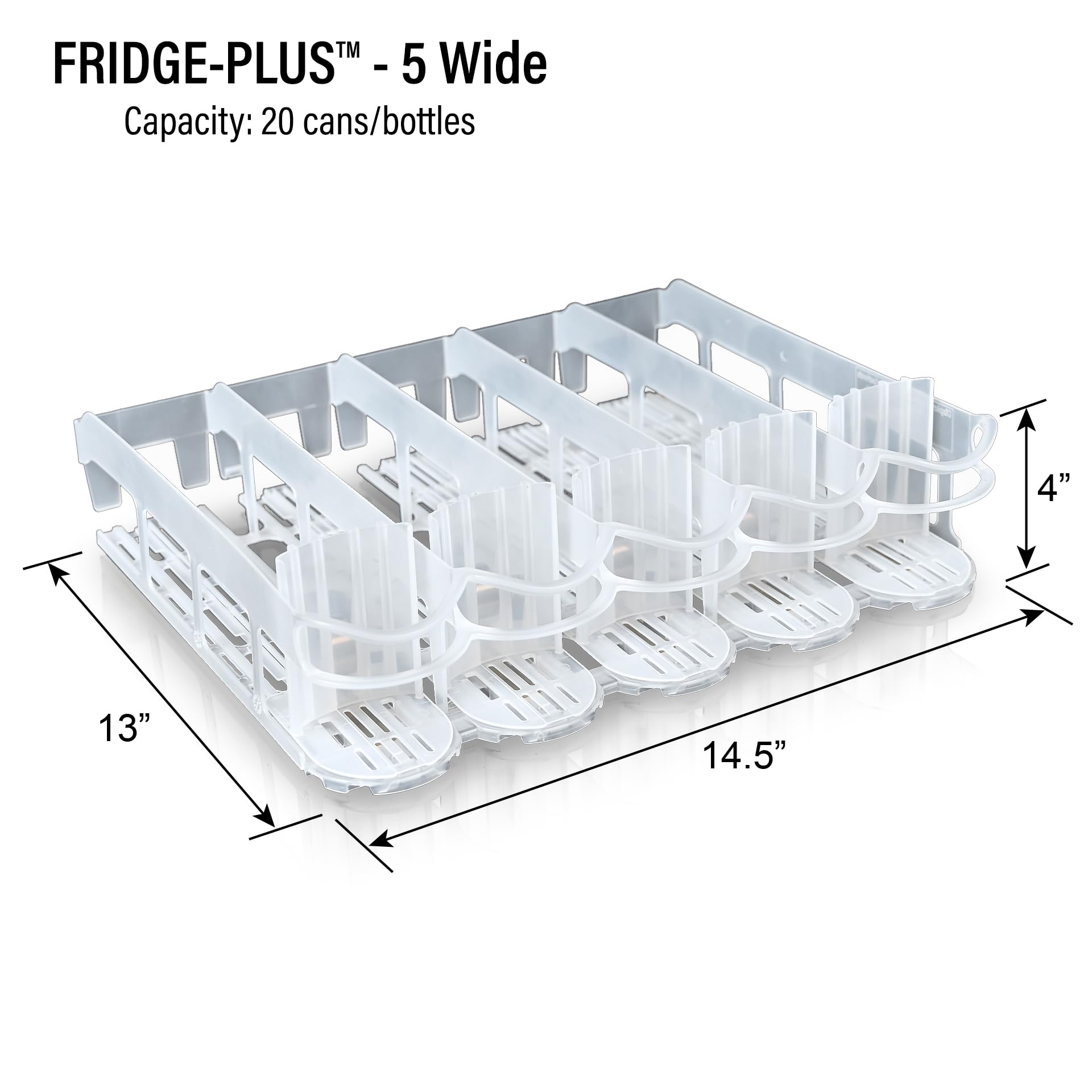 Display Technologies Fridge-Plus organizador de latas, optimiza espacio y evita derrames