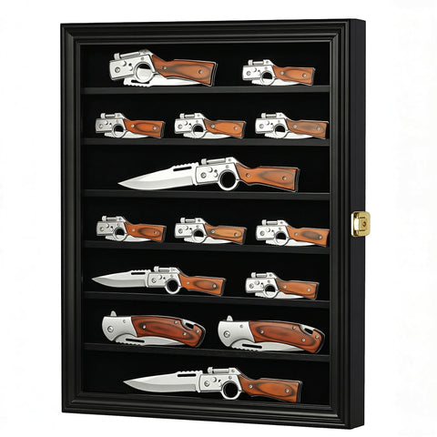 DisplayGifts forro velvet negro, interior suave para cuchillos.
