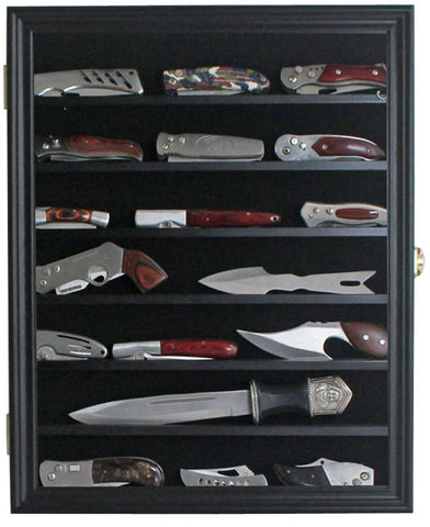 DisplayGifts vitrina de cuchillos para pared con cerradura, seguridad para tu colección.