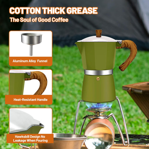 DITOSH cafetera moka italiana, uso en camping para café rápido al aire libre