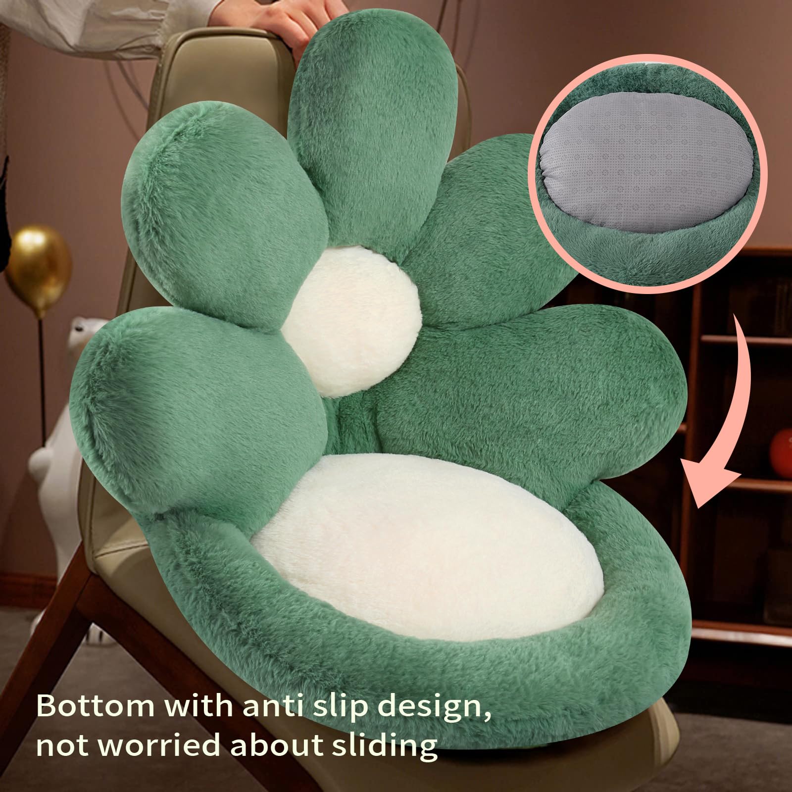 Ditucu cojin asiento flor para dormitorio, perfecto para sesiones de estudio.