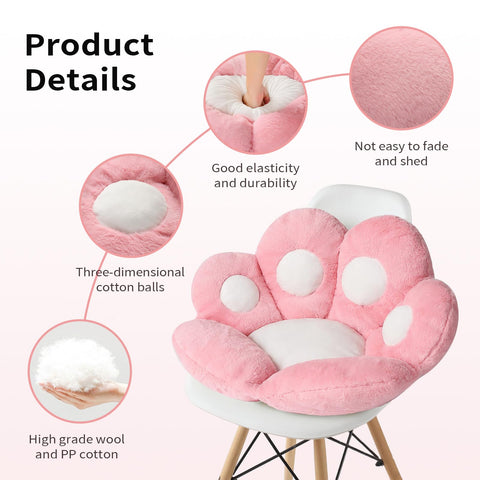 Decoración de habitación con Ditucu cojin huellita gato rosa, estilo y confort