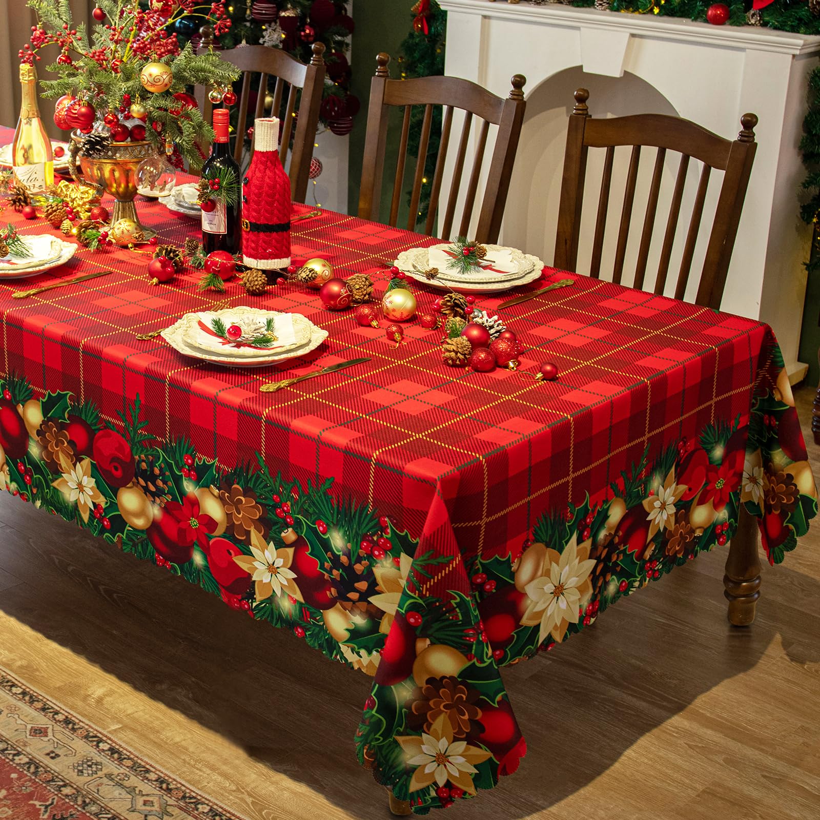 Mantel tartán rojo DIVA EN CAMINO DEC 60x84 para cenas festivas