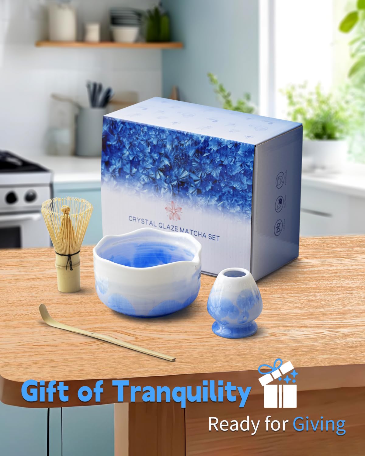 DIWU tazón cerámico azul realza el ritual del té