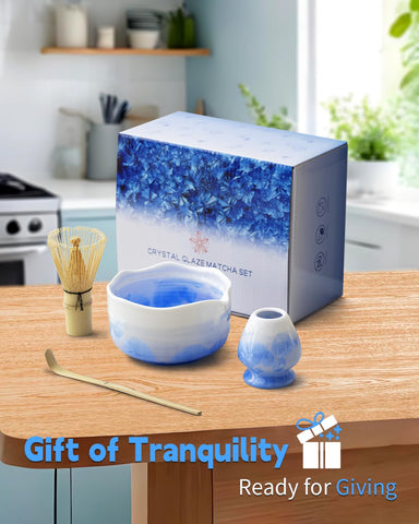 DIWU tazón cerámico azul realza el ritual del té