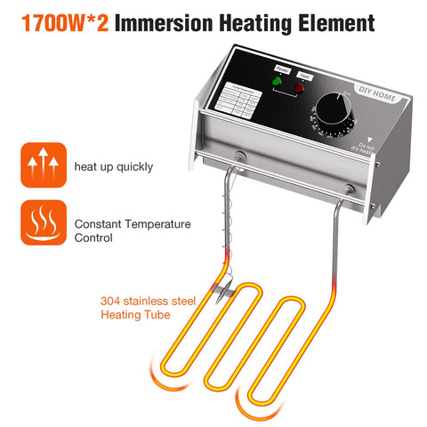 Freidora DIY HOME con elementos calefactores de acero 304 para rendimiento estable
