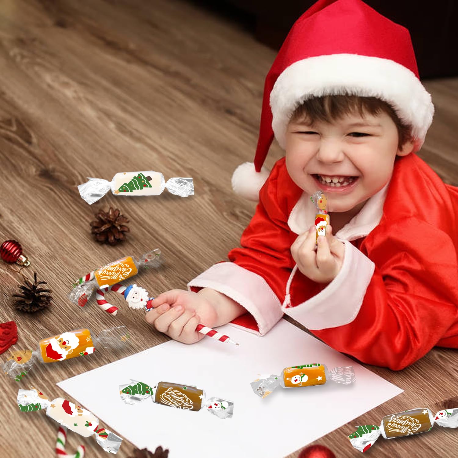 DIYASY envoltorios con árboles y renos para regalos dulces