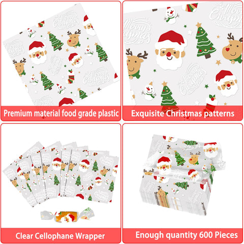 DIYASY celofán transparente navideño protege los dulces de polvo