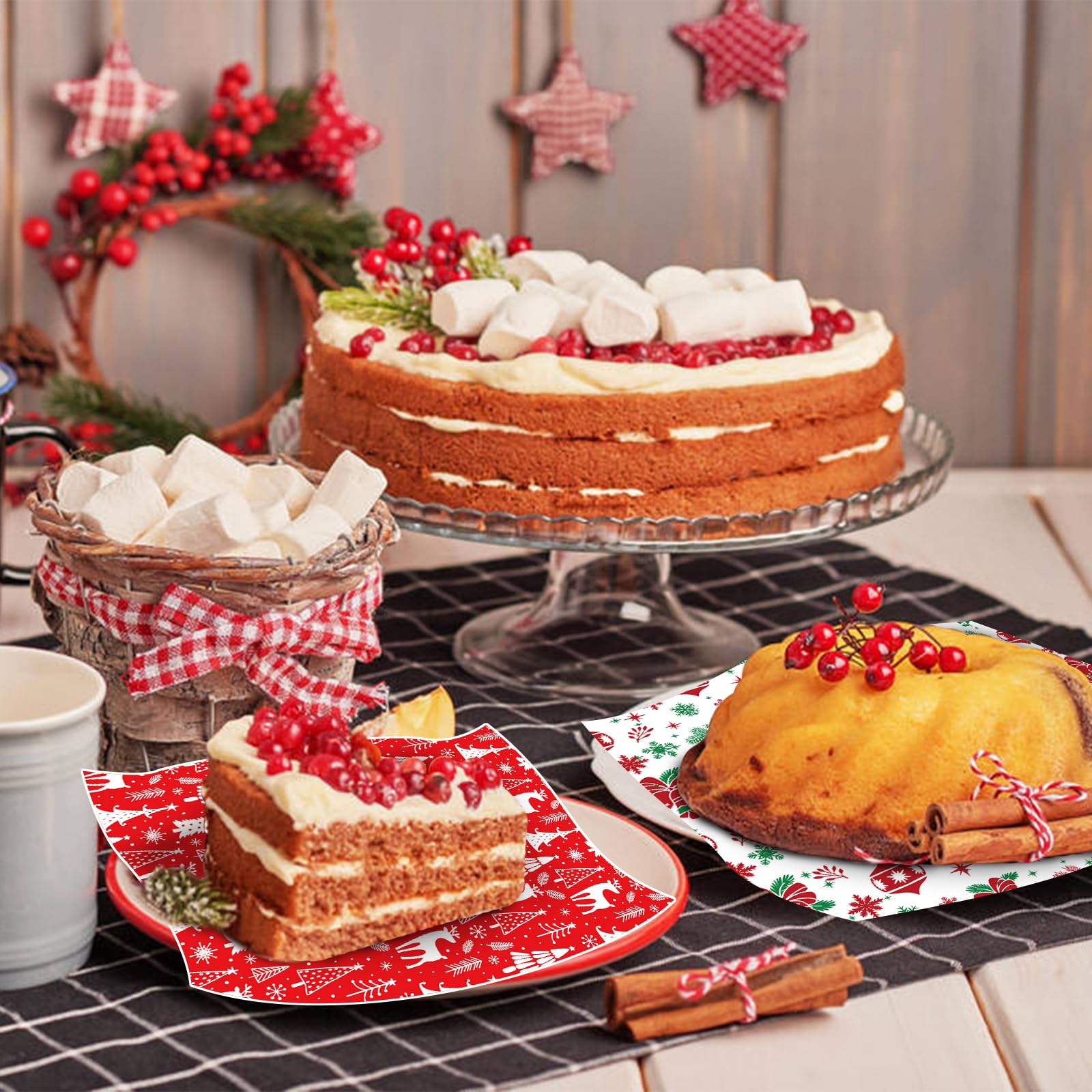 DIYASY papel encerado navideño con regalos, perfecto para envolver golosinas.