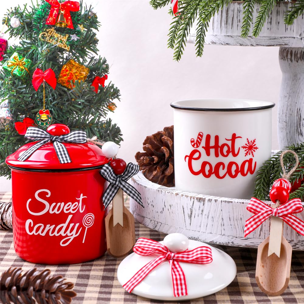 DIYDEC cuchara de madera para servir y acentuar el tema navideño
