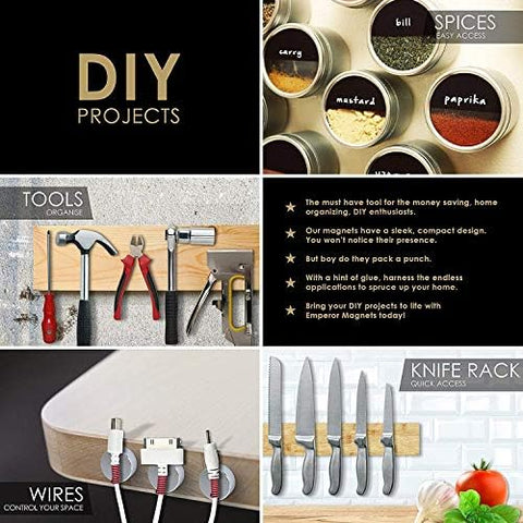 Imanes DIYMAG para organización en garaje y taller con 3 mm.