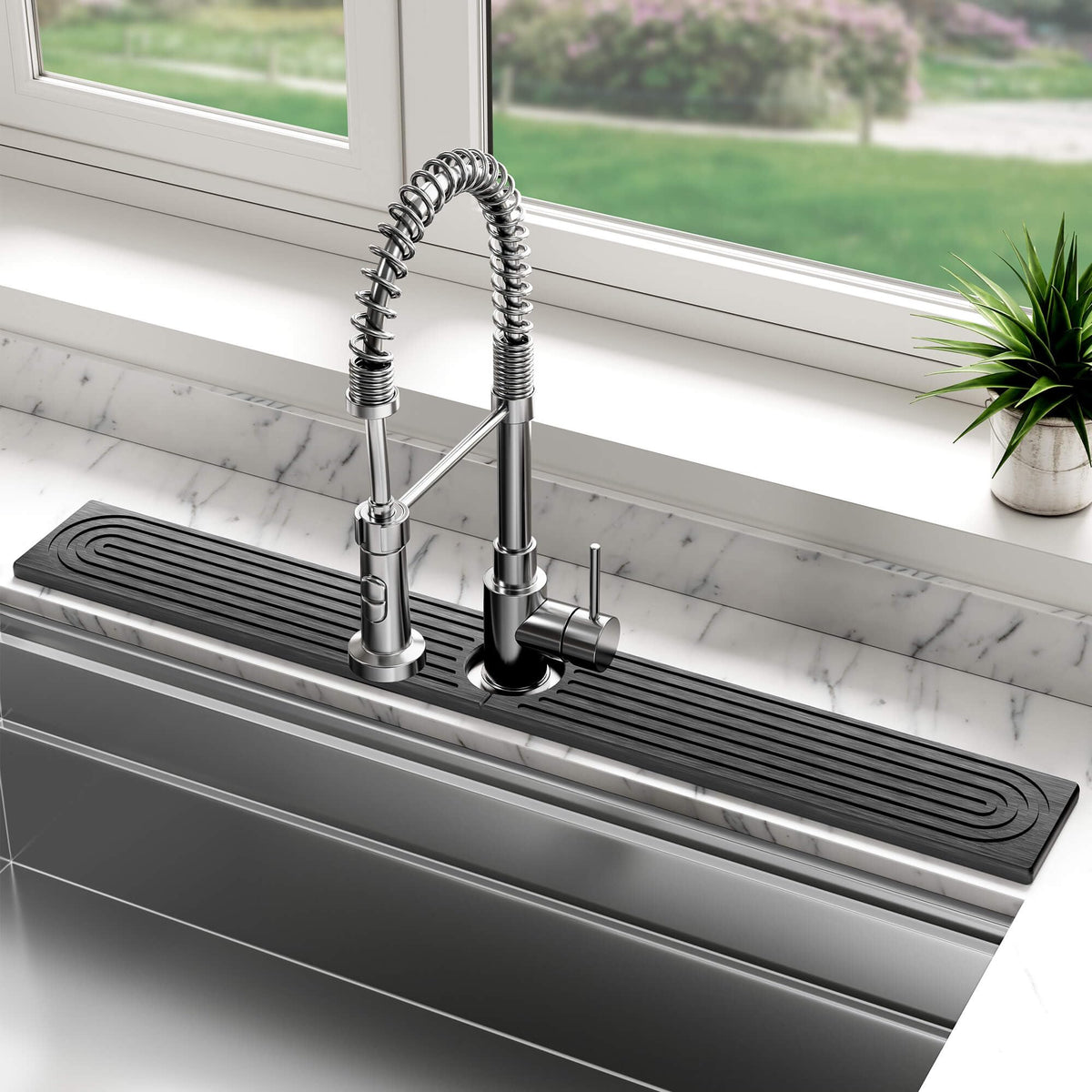 DK177 alfombra de piedra para grifo de cocina: protege la encimera y seca rápidamente.