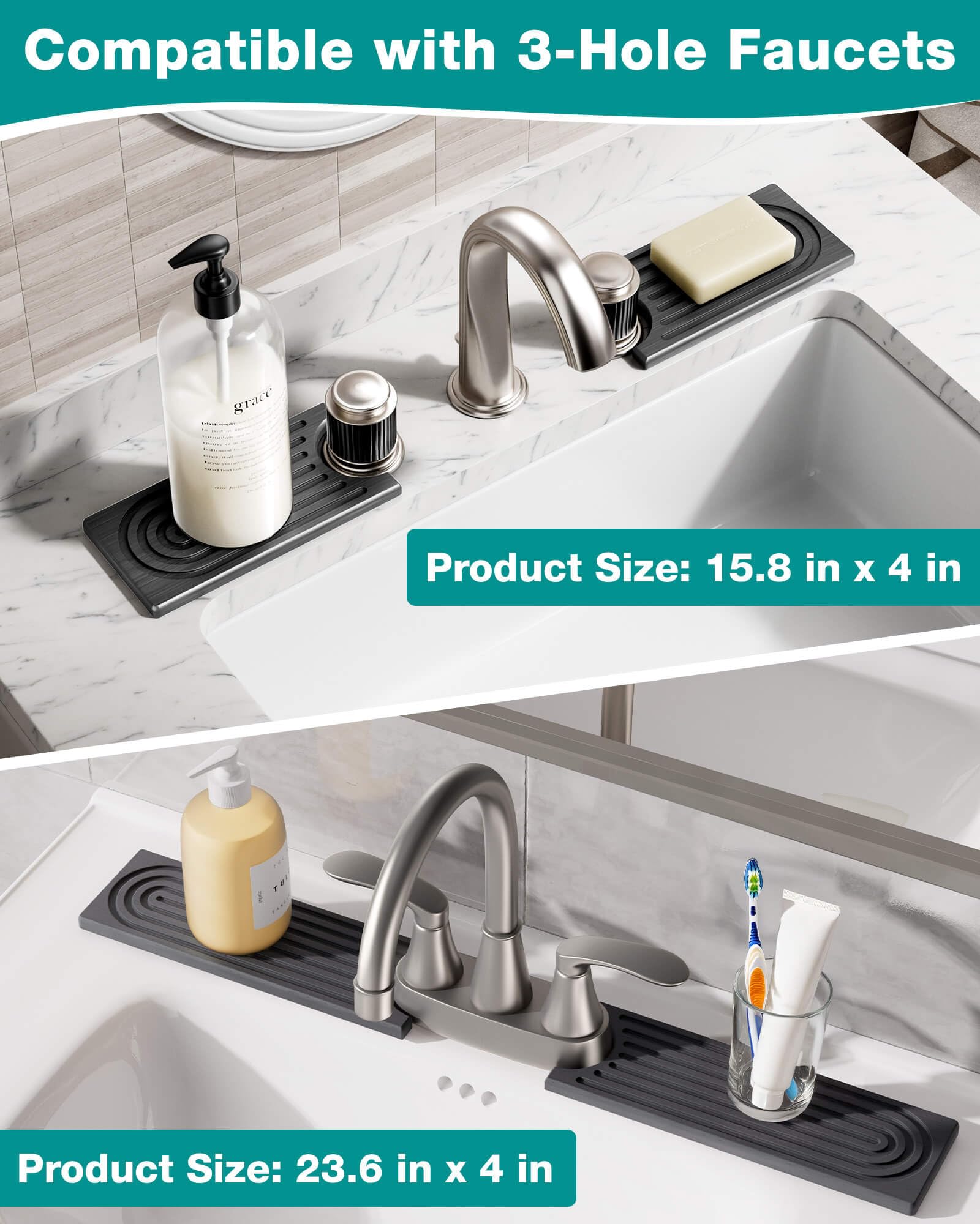 DK177 placa de piedra gris oscuro para cocina o baño.
