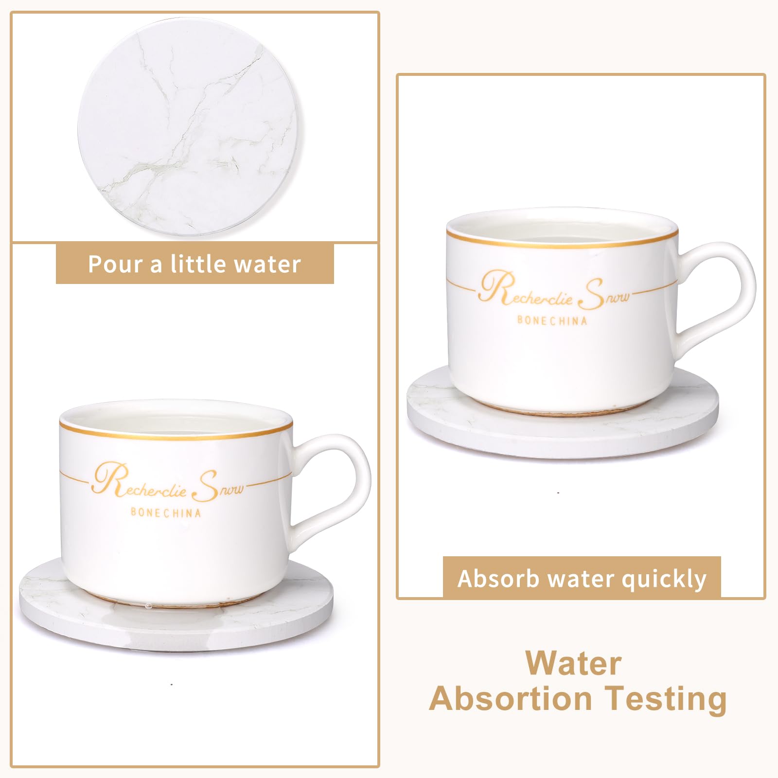 Dksyee posavasos absorbentes cerámicos de alta absorción para secar bebidas rápidamente.