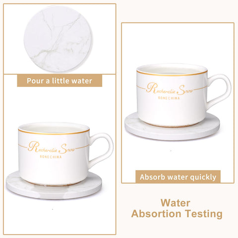 Dksyee posavasos absorbentes cerámicos de alta absorción para secar bebidas rápidamente.