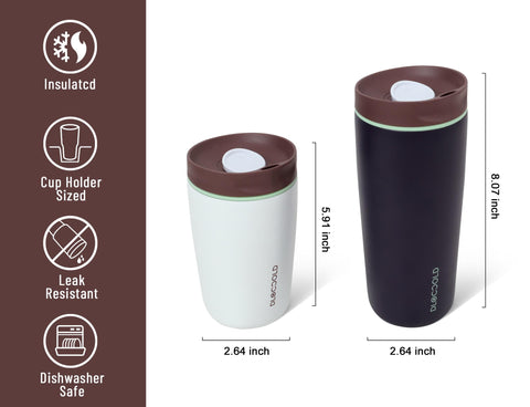 DLOCCOLD tumbler, tapa deslizable con cierre seguro para viajes.