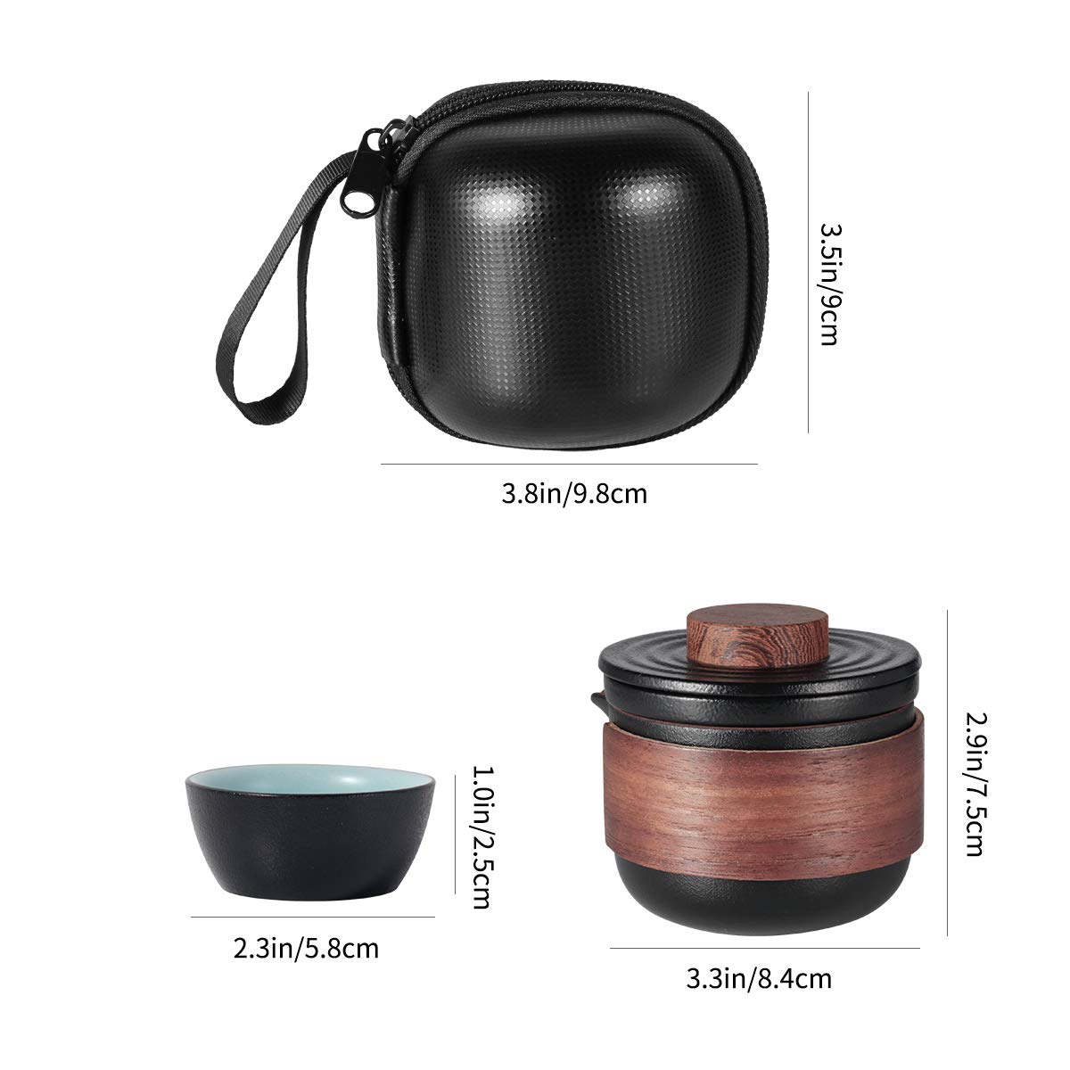 Dltsli set tetera y tazas para exterior ideal para picnic