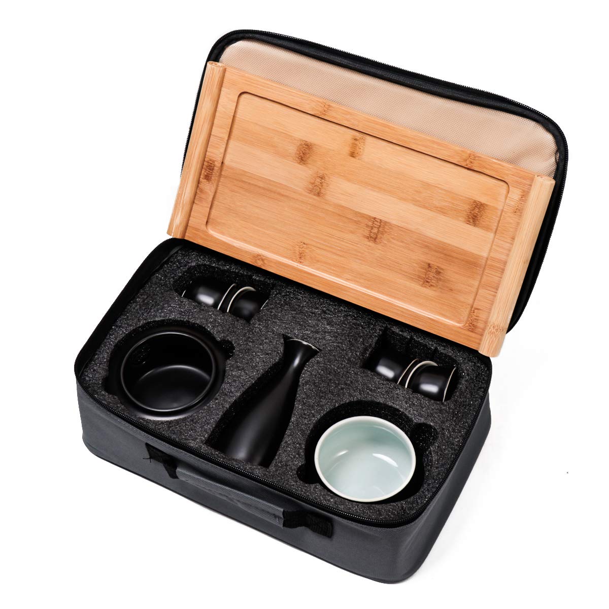 Dltsli taza-sake curva ergonómica para beber con comodidad.