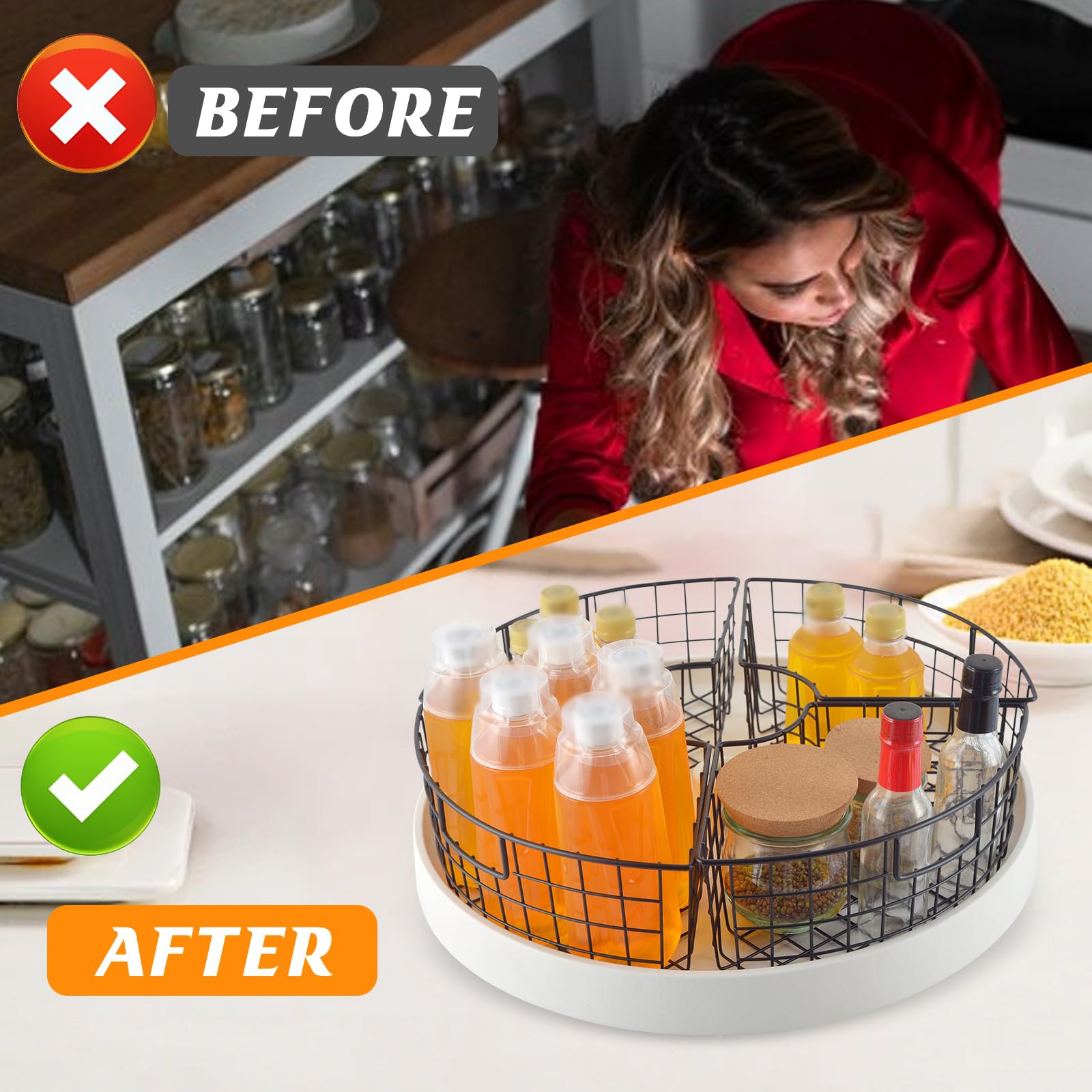 DLUGOPIS Lazy Susan: manija integrada para retirar y reubicar fácilmente