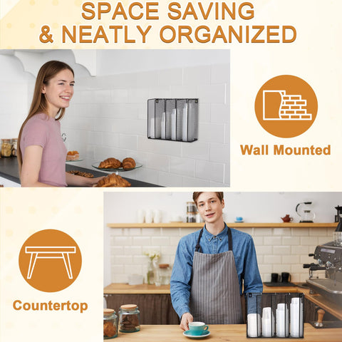 DLUGOPIS organizador de tapas y tazas con diseño para pared.