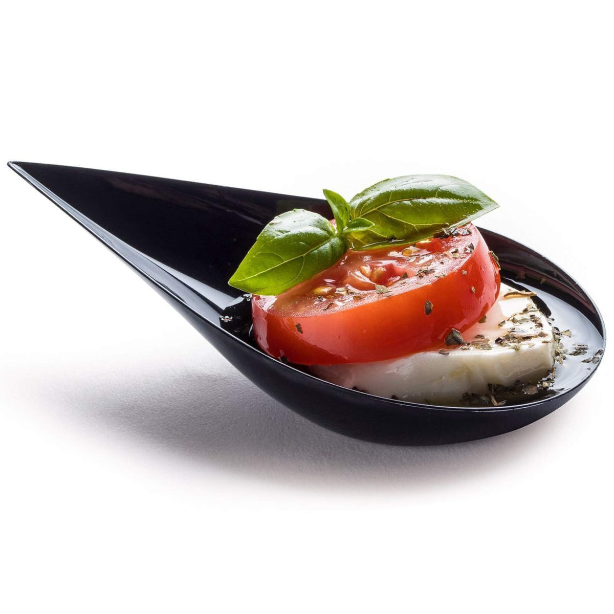 DLux 100 tazas pequeñas en forma de gota para aperitivos